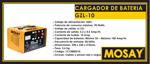 Cargador de Batería GZL 10 MOSAY