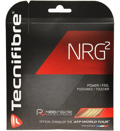 Juego De Cuerdas De Tenis Nrg2 17g (1.24) Negro, Paquet...