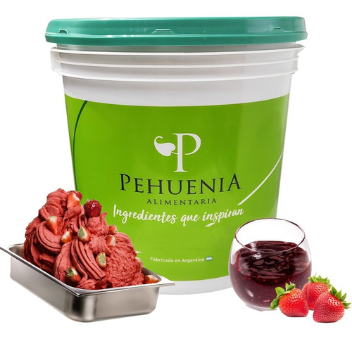 Pasta Frutilla Saborizar Helados Pasteleria 5 Kg Pehuenia