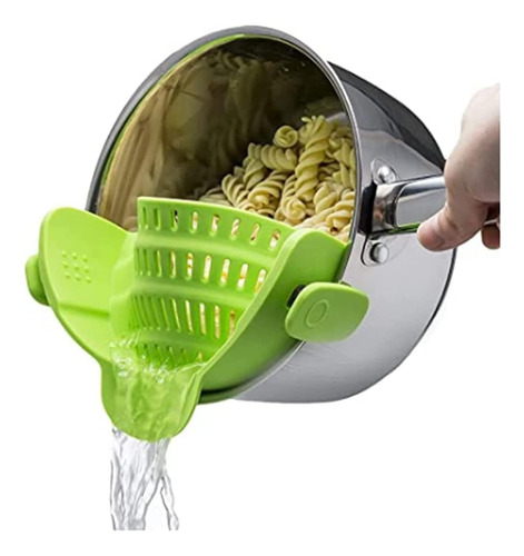 Colador Snap N Strain De Pasta Para Ollas, Colador De Silico