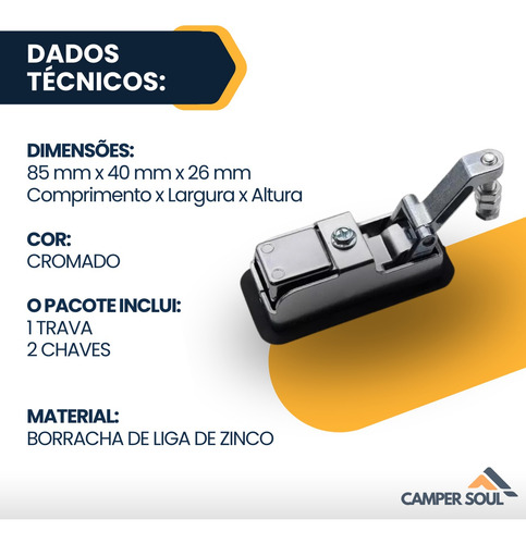 Fechadura Bagageiro Compressao Tulha Motorhome Trailr Onibus