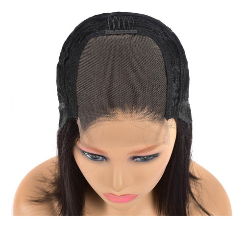 Peruca Cabelo Humano Ondulado 25cm Lace Front