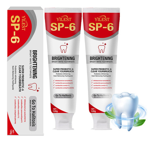 Pasta Dental Blanqueadora Sp 6 Set Con Cepillo De Dientes