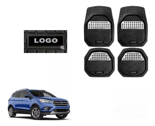 Tapetes 4pz Bandeja 3d Logo Ford Escape 2013 - 2018 2019