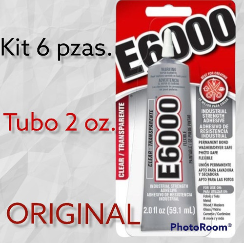 E6000 2oz. Kit 6 Pzas.pegamento Para Joyería.