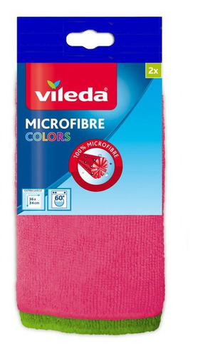 Imagen 3 de 9 de Paño 100% Microfibra Trapo Repasador Absorbente X 2 Unidades Color Rosa Y Verde