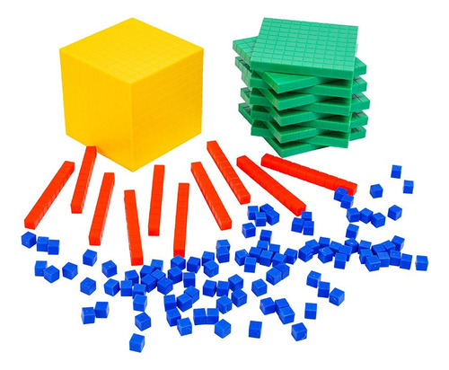 Bloques Base 10 Matemática 121 Piezas