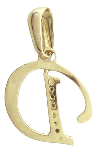 Dije Inicial Letra D Oro 14k Tamaño 2cm