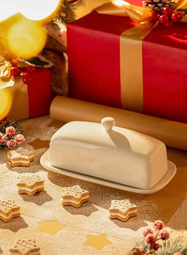 Mantequillera De Porcelana Con Tapa