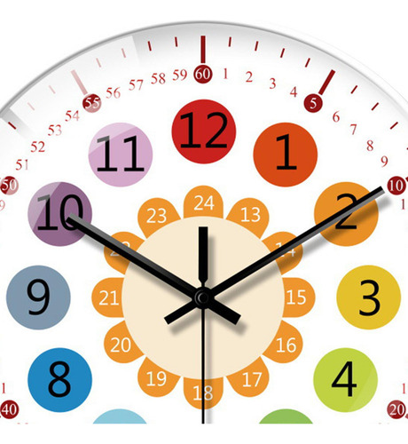 A A Reloj De Pared Silencioso For Estudiante, Reloj Borde A