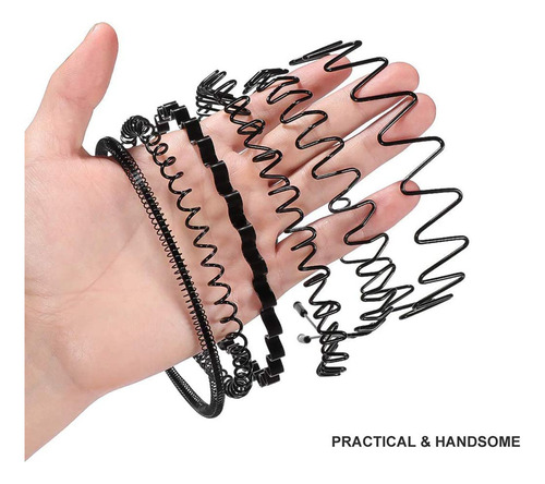 6 Piezas De Metal Diademas Onduladas Hairband Primavera ...