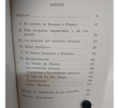 Camino A Eleusis, El -r. Gordon Wasson-f.c.e.