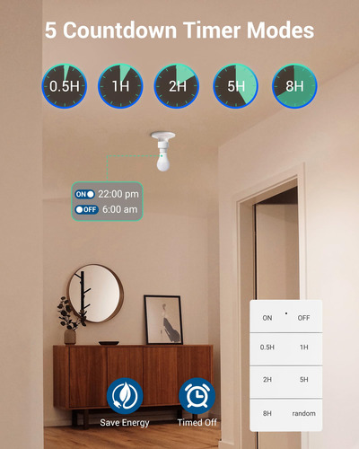 Enchufe De Luz Con Mando A Distancia Dewenwils E26 E27 Con T