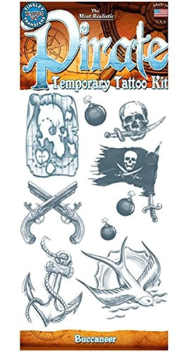 Kit De Tatuaje Temporal Grey Pirate Buccaneer