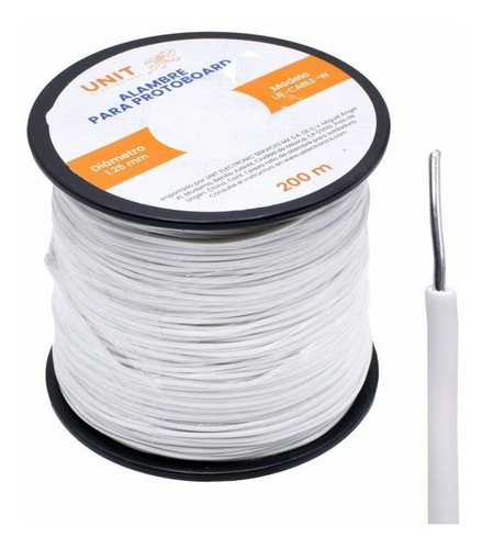 Alambre Para Protoboard 24awg Blanco 200m