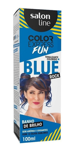 Kit Tonalizante Color Express Fun Salon Line Blue Rock 100g