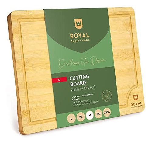 Royal Craft Wood Tabla De Cortar De Bambú Orgánico Con Ran