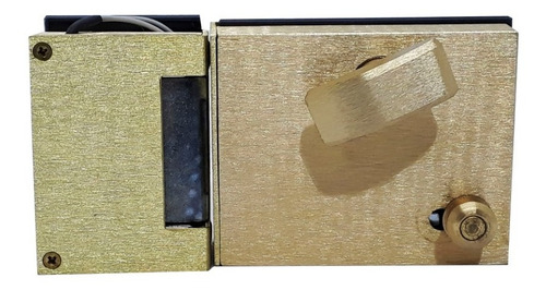 Cerradura Pestillo Eléctrico Blindex Bronce Luber 830