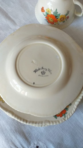Antiguo Juego De Te Woods Ivory Ware England (Usado)