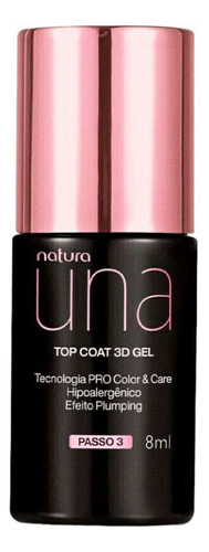 Natura Una Esmalte De Uñas Top Coat 3d Gel Brillo