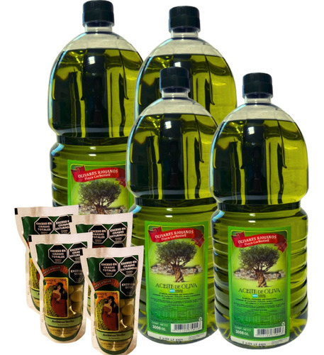 Aceite De Oliva De La Rioja 4 Bidón X 3 L C/aceitunas