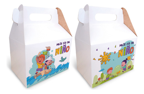 100 Box Lunch Caja Dulces Personalizada Impresa 2 Caras