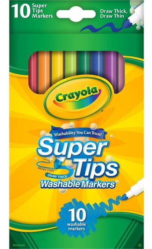 Marcadores Super Tips Con 10 Colores Crayola