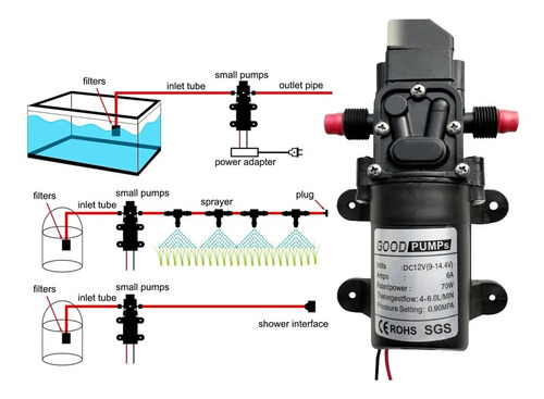 Bomba De Agua Inteligente 12v 70w 6 L/min