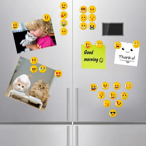 Morcart 30 Imanes De Emoji Para Nevera, Imanes De Refrigera.