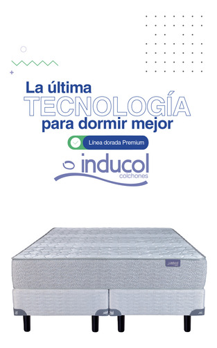 Inducol Dorada Premium 140x190cm Conjunto Espuma Extra Firme