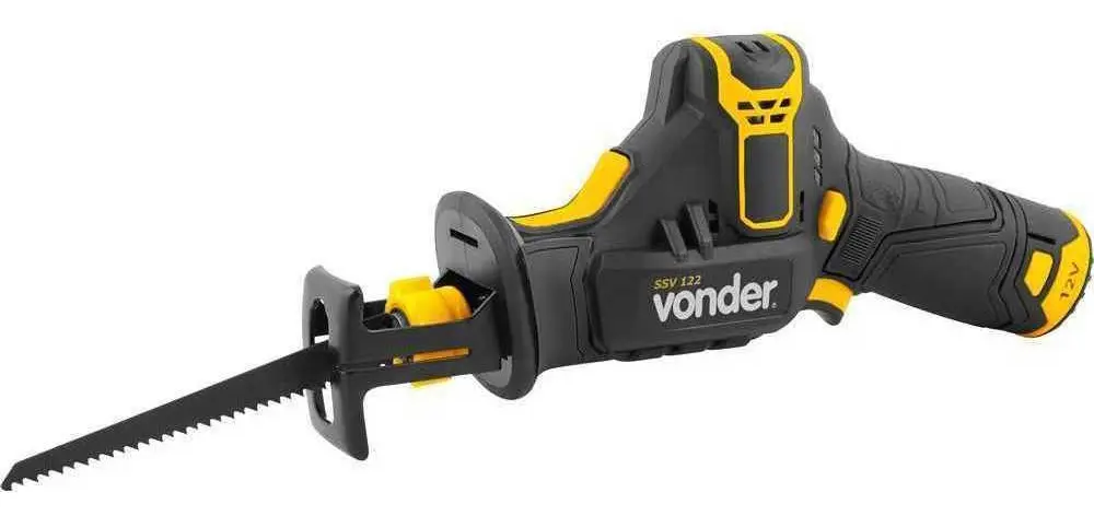 Serra sabre a bateria Vonder SSV 122 com maleta e carregador portátil eficiente