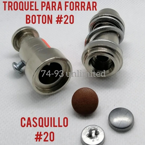 Troquel Para Casquillo Metálico Forrar Botón N°20 Hormillas
