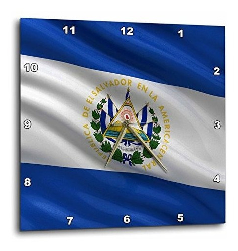 3drose Bandera De El Salvador Ondeando En El Reloj De Pared 