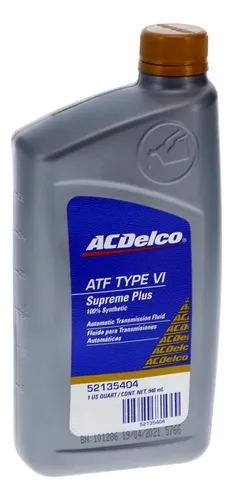 Aceite Dexron Vi Sintetico Acdelco 52135404