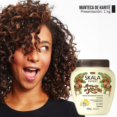 Skala Manteca De Karité Máscara Vegana Nutritiva Pelo X 1kg