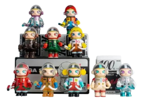 Figuritas Space Molly Pop Mart, Set 9 Cajas, Caja Ciega