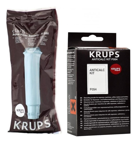 Krups Filtro Agua Cafetera Claris F088+ Descalsificador F054