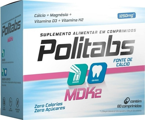 Cálcio Politabs Mdk2 Sabor Neutro