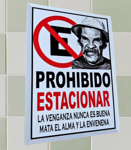 Prohibido Estacionar Garage Don Ramon Premium Para Exterior Ron Damon