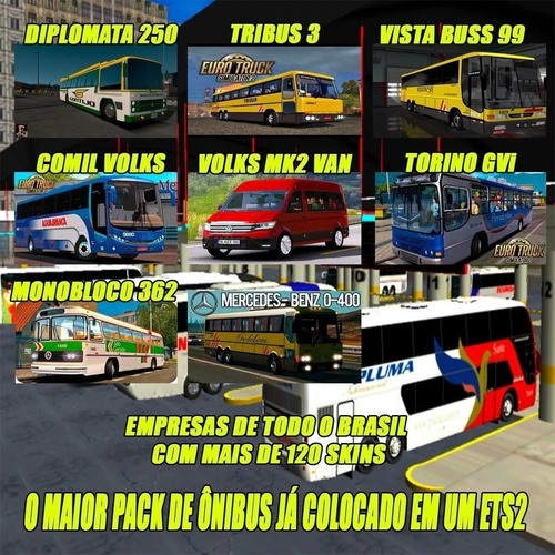 Euro Truck Simulator 2 Duo Bus Caminhões Mega Mapa Mercosul