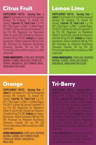 Nuun Sport Tabletas Electrolíticas – Hidratación Vegana con 5 Electrolitos, 1g de Azúcar, Sin Gluten, Sabor Cítrico y Berry, 4 Tubos (40 Porciones)​