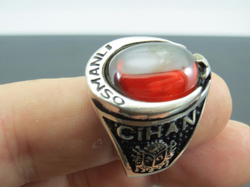 Anillo Turco Hecho A Mano Plata Ley Talla 12 (granate) M4o