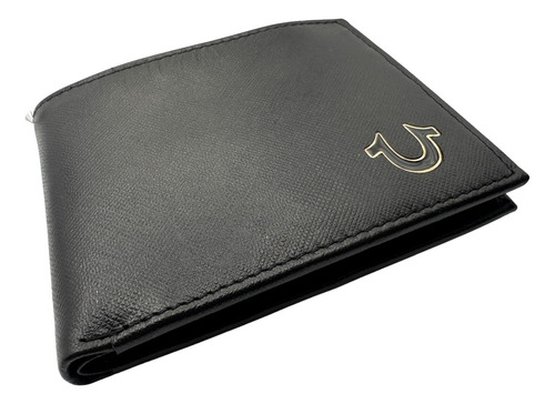 Cartera True Religion Original Nueva Hombre Billetera Genuin Negro Liso