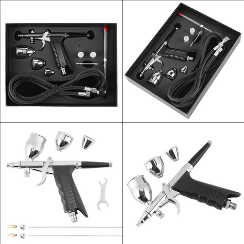 Kit De Pistola De Pulverização Gravity Airbrush 0,3 Mm 0,5 M
