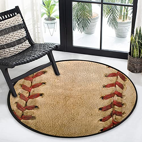 Alfombra De Béisbol Circular De 92 Cm Alfombra Retro R...