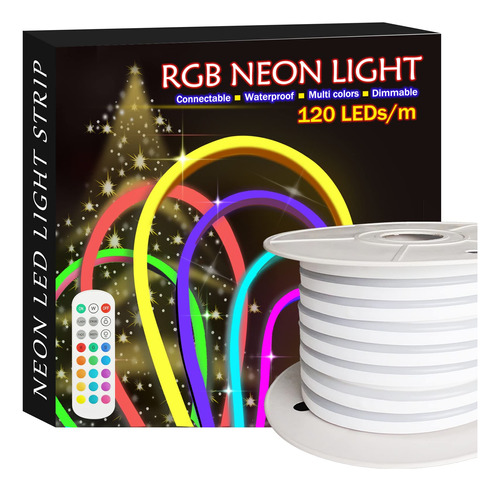 Tira Luz Led Neon Para Exterior Rgb 40 Pie Al Aire Libre 120