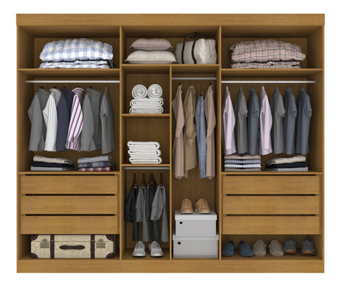Guarda Roupa Casal 6 Portas 6 Gavetas Gramado 100% Mdf