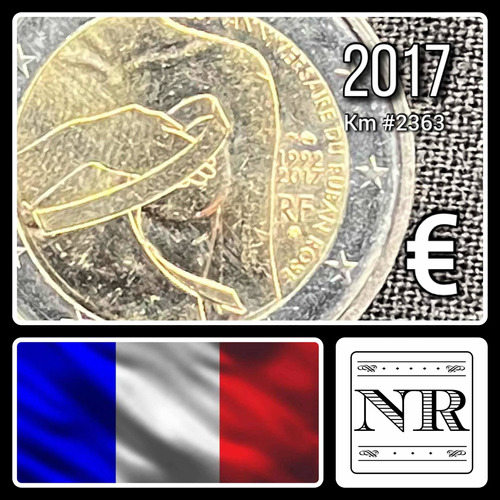 Francia - 2 Euros - Año 2017 - Km #2363 - Cáncer Mama