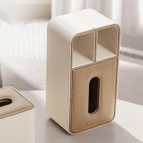 Caja De Almacenamiento De Tejido De Cuero Pu Caja De Medio