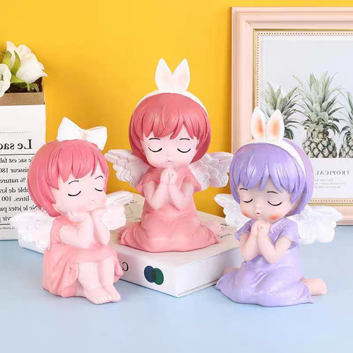 Angelitos Alcancias De Plastico Pack De 2 Color Variados Ángel